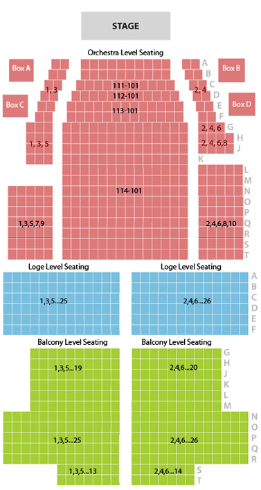 Flynn Theater Seating Chart Burlington Vt